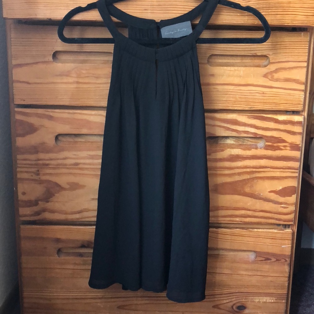 Black tank top blouse